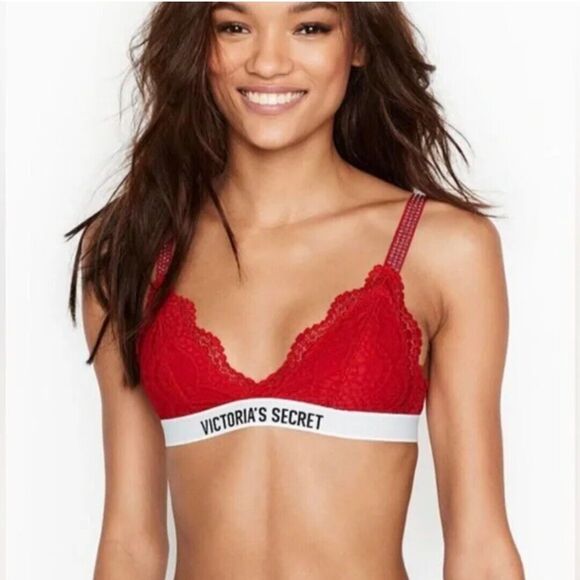 Victorias Secret Bra Color Red Size M BLINS ON STRAP - Picture 1 of 5
